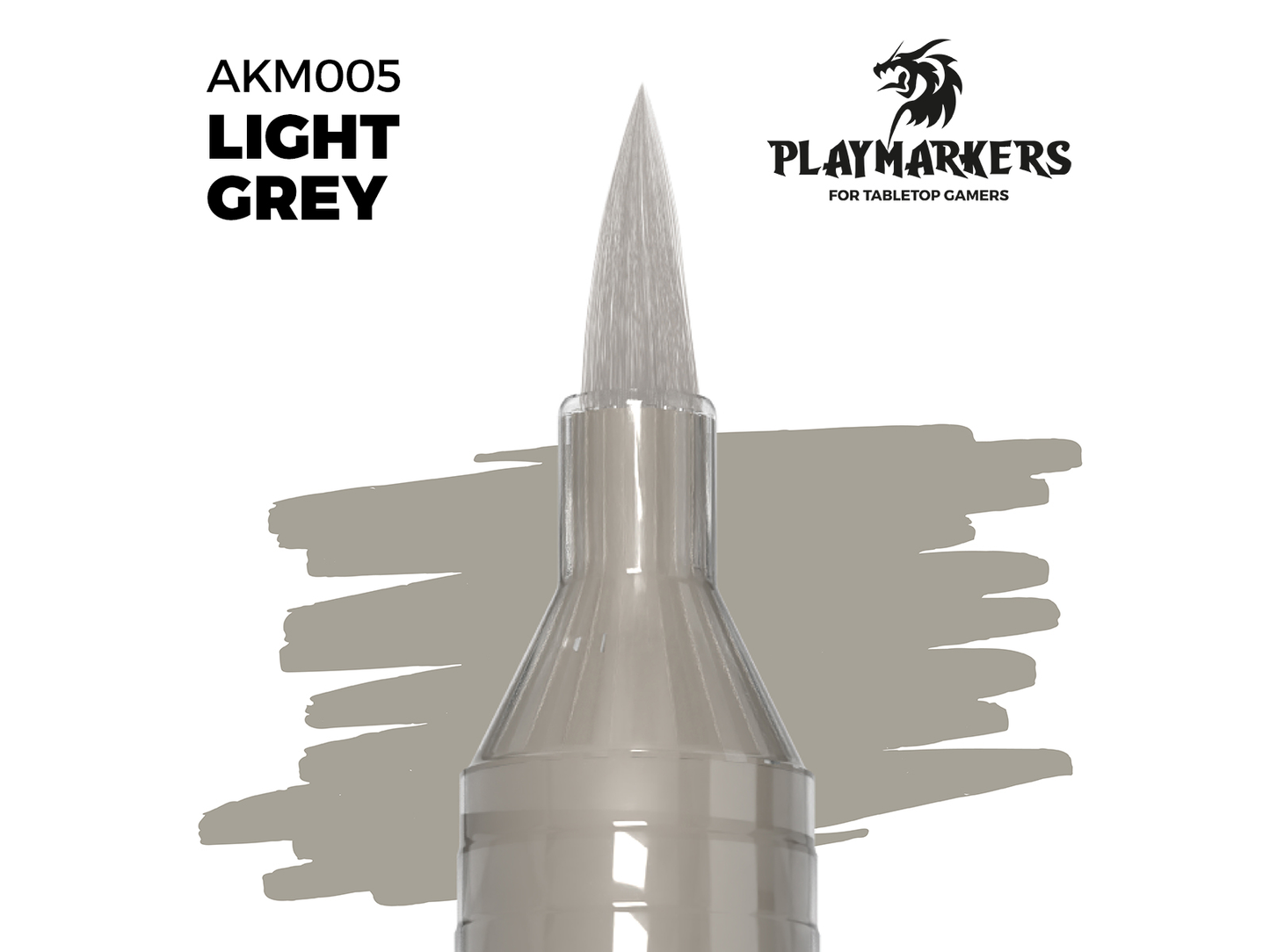 AK-Interactive Playmarkers - 水性軟毛麥克筆 AKM005 淺灰色