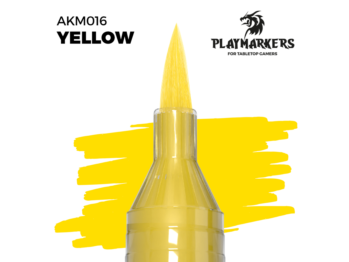 AK-Interactive Playmarkers - 水性軟毛麥克筆 AKM016 黃色