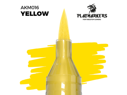 AK-Interactive Playmarkers - 水性軟毛麥克筆 AKM016 黃色