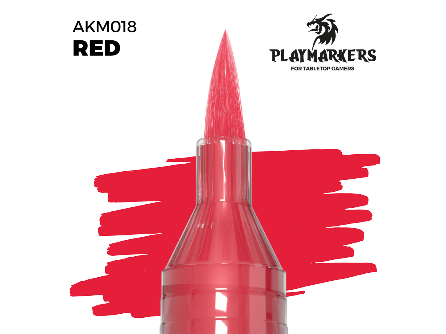 AK-Interactive Playmarkers - 水性軟毛麥克筆 AKM018 紅色