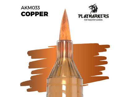 AK-Interactive Playmarkers - Acrylic Markers Brush Tip - AKM033 Copper