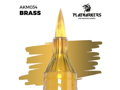 AK-Interactive Playmarkers - Acrylic Markers Brush Tip - AKM034 Brass