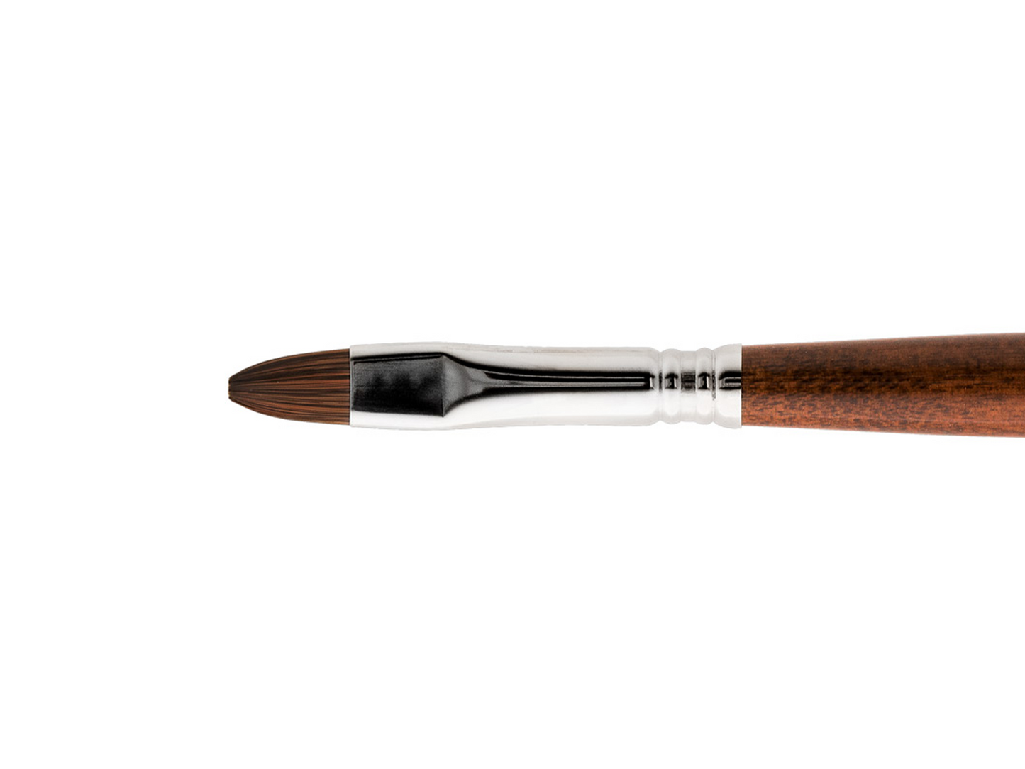 Escoda Versatil | 1542 Kolinsky Synthetic Fiber Brushes - Flat Bright [Two Tone Brown Short Handle]