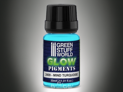 Green Stuff World Pigment- Glow in the Dark Pigment- Mind Turquoise 30ml