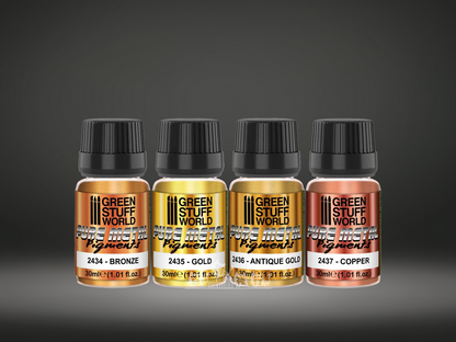 Green Stuff World Pigment - Pure Metal Pigment Set 30ml