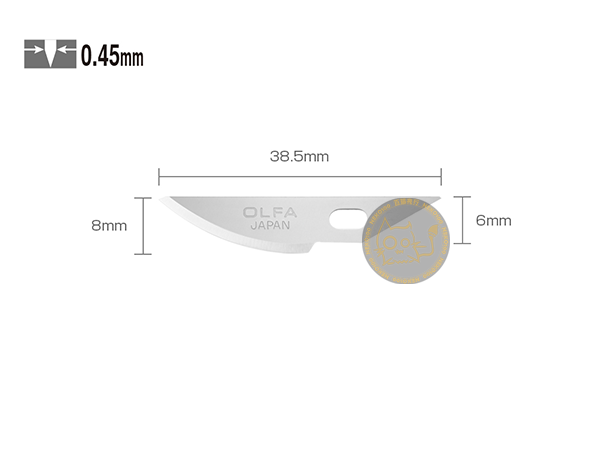 OLFA Blade-KB4-R 弧形雕刻筆刀片-5片裝