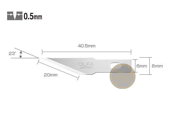 OLFA Blade-KB4-S 23度雕刻筆刀片-5片裝