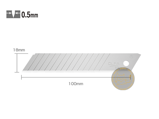 OLFA Blade-18mm LBD 雙段重型鎅刀片-10片裝
