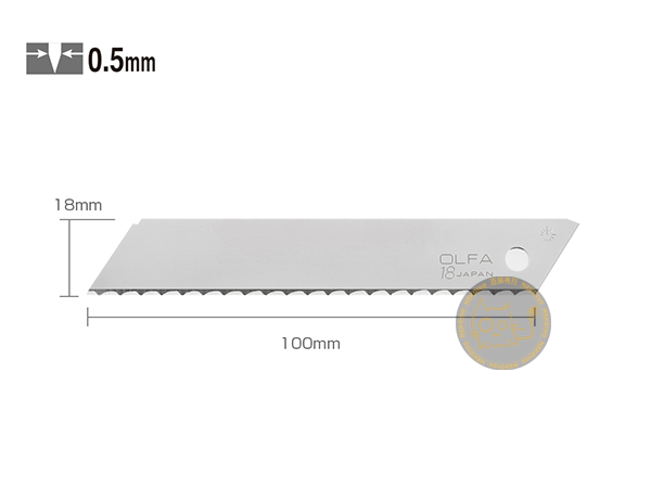 OLFA Blade-18mm LWB 波浪型鎅刀片-3片裝