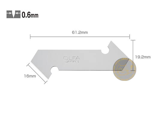 OLFA Blade-PB-800 重型膠板勾刀片-3片裝