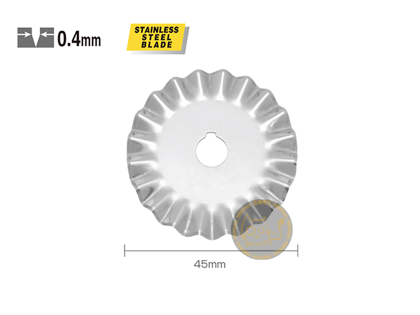 OLFA Blade-45mm PIB45-1 不銹鋼旋轉式鋸齒鎅刀片-2片裝