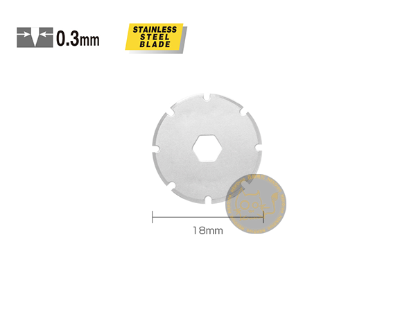 OLFA Blade-18mm PRB18 不銹鋼旋轉式虛線鎅刀片-2片裝