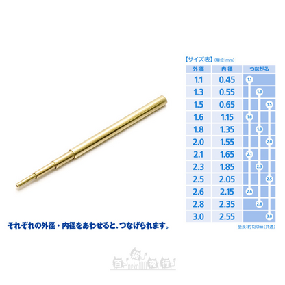 WAVE | New C-Pipe 空心黃銅圓管 [2條裝]