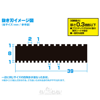WAVE | HT-438 HG 細節膠板打孔機 [方形 1 | 1mm/2mm]