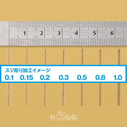 WAVE | HT-542 HG 刻線刀片．推刀片 [0.2mm]
