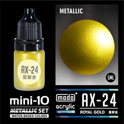 modo 摩多製漆所 水性金屬色 C521 AX系列 迷你套裝 10色 5ml