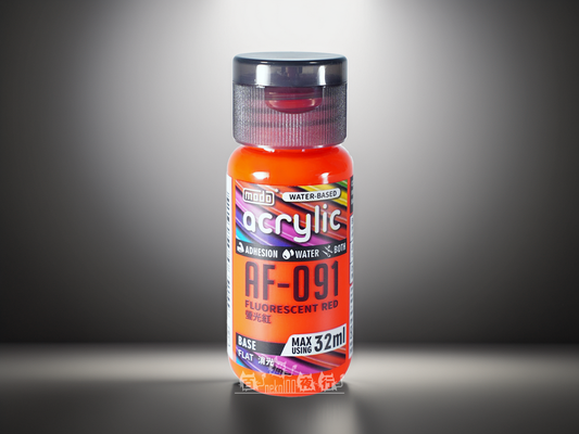 modo 摩多製漆所 消光水性漆 AF091 螢光紅 32ml