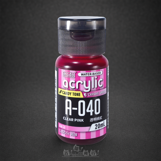 MODO 摩多製漆所 | A040 糖果色系水性漆 透明桃紅 20ml
